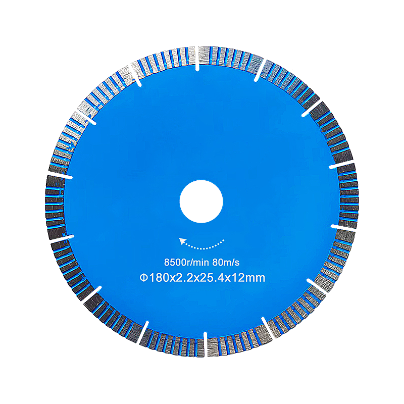 180mm Sky Blue Turbo Ceramic Saw Blade 25mm Bore