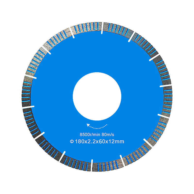 180mm Sky Blue Turbo Ceramic Saw Blade 60mm Bore