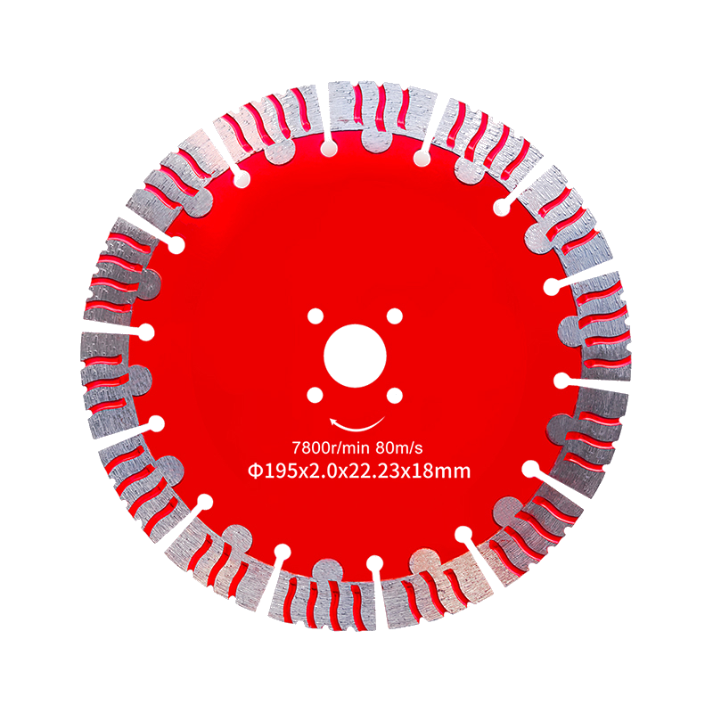 195mm Red Turbo Protected Tooth Grooving Cutter